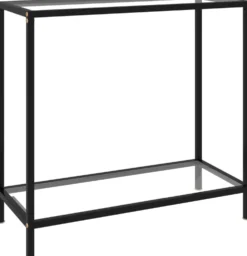 Konsolipöytä läpinäkyvä 80x35x75 cm karkaistu lasi