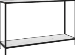 Konsolipöytä valkoinen 120x35x75 cm karkaistu lasi