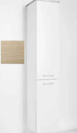 Korkea kaappi Ido Glow 330x1750x360mm vetimellä tammi