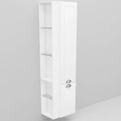 Korkea kaappi Noro Flexline 220-221 420x1650x298 mm valkoinen kehysovi