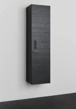 Korkea kaappi Noro Relounge, 400x1555mm, musta puukuvio
