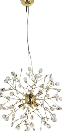 Kristallikattovalaisin Aneta Lighting Viva ø 55 cm messinki/kirkas K9-kristallilasi