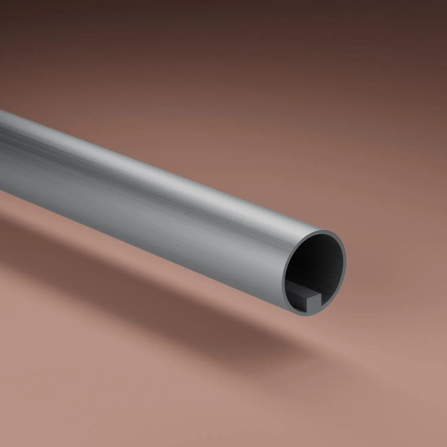 Käsijohde Lundbergs Ø45x2700mm, alumiini harjattu