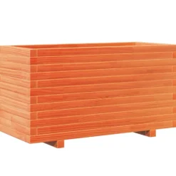 Kukkalaatikko puutarhaan vahanruskea 90x40x49,5 cm täysi mänty (47375)