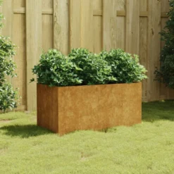 Kukkalaatikko 80x40x40 cm corten-terästä