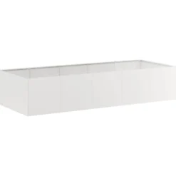 Kukkalaatikko 200x80x40 cm ruostumaton teräs (60756)
