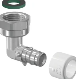 Kulmaliitin Uponor Q&E pyörivä mutteri Niklattu NKB DR 15-1/2"SN