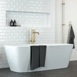 Kylpyamme Nordhem Norrviken Lucite 1550x800x570 mm vapaasti seisova valkoinen