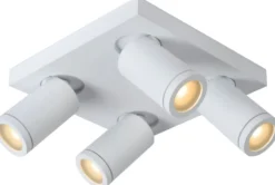 Kylpyhuoneen kattospottivalaisin Lucide Taylor, himmennettävä, 4xGU10 5W 2200K/3000K, IP44, eri värejä