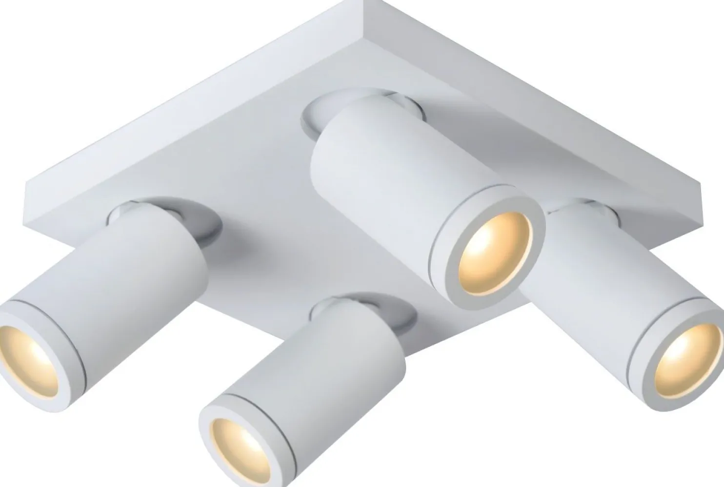 Kylpyhuoneen kattospottivalaisin Lucide Taylor, himmennettävä, 4xGU10 5W 2200K/3000K, IP44, eri värejä