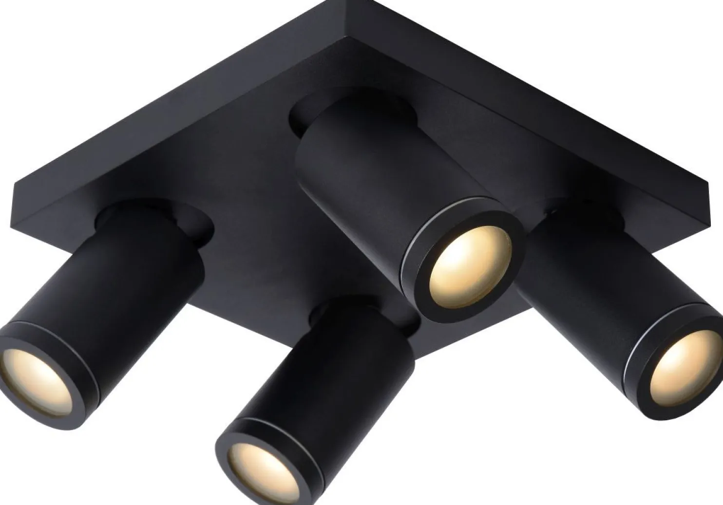 Kylpyhuoneen kattospottivalaisin Lucide Taylor, himmennettävä, 4xGU10 5W 2200K/3000K, IP44, eri värejä