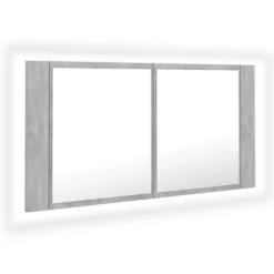 Kylpyhuoneen LED-peilikaappi, 90x12x45 cm, eri värejä (08766)