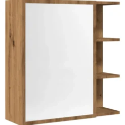 Kylpyhuoneen peilikaappi tammi 62,5x20,5x64 cm tekninen puu (56178)