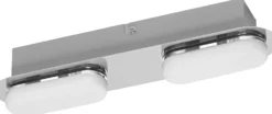 Kylpyhuoneen seinävalaisin Osram Smart+ Matter Orbis Duplo IP44 Tunable White hopea, eri kokoja