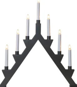 Kynttelikkö Star Trading Zack 7-haarainen 530x470x70mm tummanharmaa