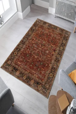 Käytävämatto Linento Niina 80x150cm punainen/ruskea