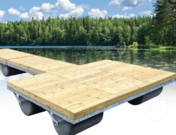Laituri PW-Spa Teräs-äijä, 1.2x4.8m + 3.7x2.4m