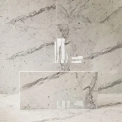 Lattialaatta Arredo Carrara C 30.5x61cm, kiillotettu, valkoinen