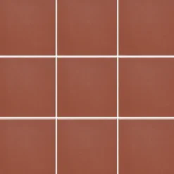Lattialaatta Pukkila Natura tiilenpunainen matta tasapintainen 96x96 mm lasikuituverkossa