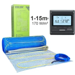Lattialämmitysmatto Grand Meyer 1 m², 170 W/m² + termostaatti HW800, eri kokoja