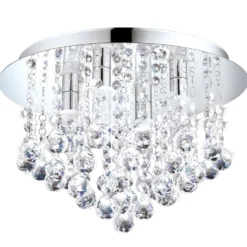LED-kattovalaisin Eglo Almonte 8x3W Ø500x300 mm G9 IP44 himmennettävä kromi/kirkas
