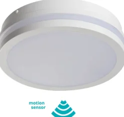 LED-kattovalaisin Kanlux Beno liiketunnistimella IP54 Ø26 cm eri värejä