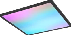 LED-kattovalaisin Trio Beta, 44.5cm, mattamusta, RGBW