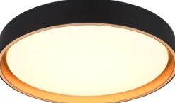 LED-kattovalaisin Trio Felis, 40cm, musta/kulta