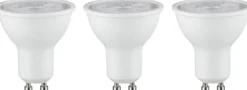 LED-kohdelamppu Paulmann Reflector, GU10, 460lm, 7W, 4000K, mattavalkoinen, 3kpl