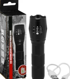 LED-käsivalaisin ProMaster Power Bank 300 lm ladattava