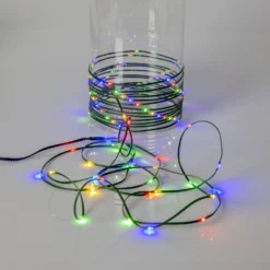 LED-kuusenvalosarja Star Trading Dew Drop Micro, 200cm, vihreä/RGB