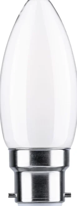 LED-kynttilälamppu Paulmann Candle, B22d, 470lm, 4.7W, 4000K, opaali