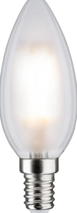 LED-kynttilälamppu Paulmann Candle, E14, 470lm, 5W, 2700K, filamentti, matta, 2kpl