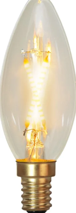 LED-kynttilälamppu Star Trading Soft Glow 353-07-1 Ø35x98mm E14 kirkas 0.5W 2100K 30lm