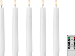 LED-kynttilä Markslöjd Wax 5kpl kaukosäädin valkoinen, eri kokoja