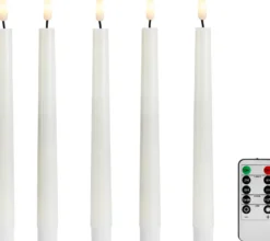 LED-kynttilä Markslöjd Wax 5kpl kaukosäädin valkoinen, eri kokoja