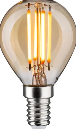 LED-lamppu Paulmann 1879 Filament Drop E14 450lm 4.9W 1800K 3-Step-Dim himmennettävä kulta