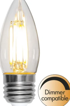 LED-lamppu Star Trading Clear Filament 351-32, Ø35x92mm, E27, C35, 4.2W, 2700K, 470lm