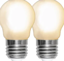 LED-lamppu Star Trading Frosted Filament 339-06, Ø45x78, E27, G45, 2.5W, 2700K, 250lm, 2kpl