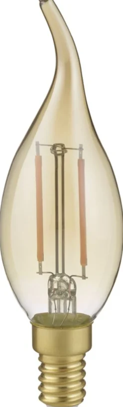 LED-lamppu Trio E14 filament liekki 4W 400lm 2700K ruskea switch dimmer
