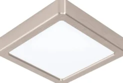 LED-Plafondi Eglo Fueva 5 4000K harjattu teräs pinta-asennettava vaihdettava LED eri kokoja