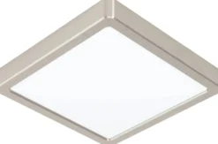 LED-Plafondi Eglo Fueva 5 3000K harjattu teräs pinta-asennettava vaihdettava LED eri kokoja