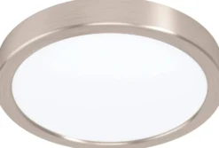 LED-Plafondi Eglo Fueva 5 4000K harjattu teräs pyöreä pinta-asennettava vaihdettava LED eri kokoja