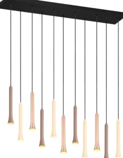 LED-riippuvalaisin Trio Fiato, 11-os, 115cm, mattamusta/moniväri