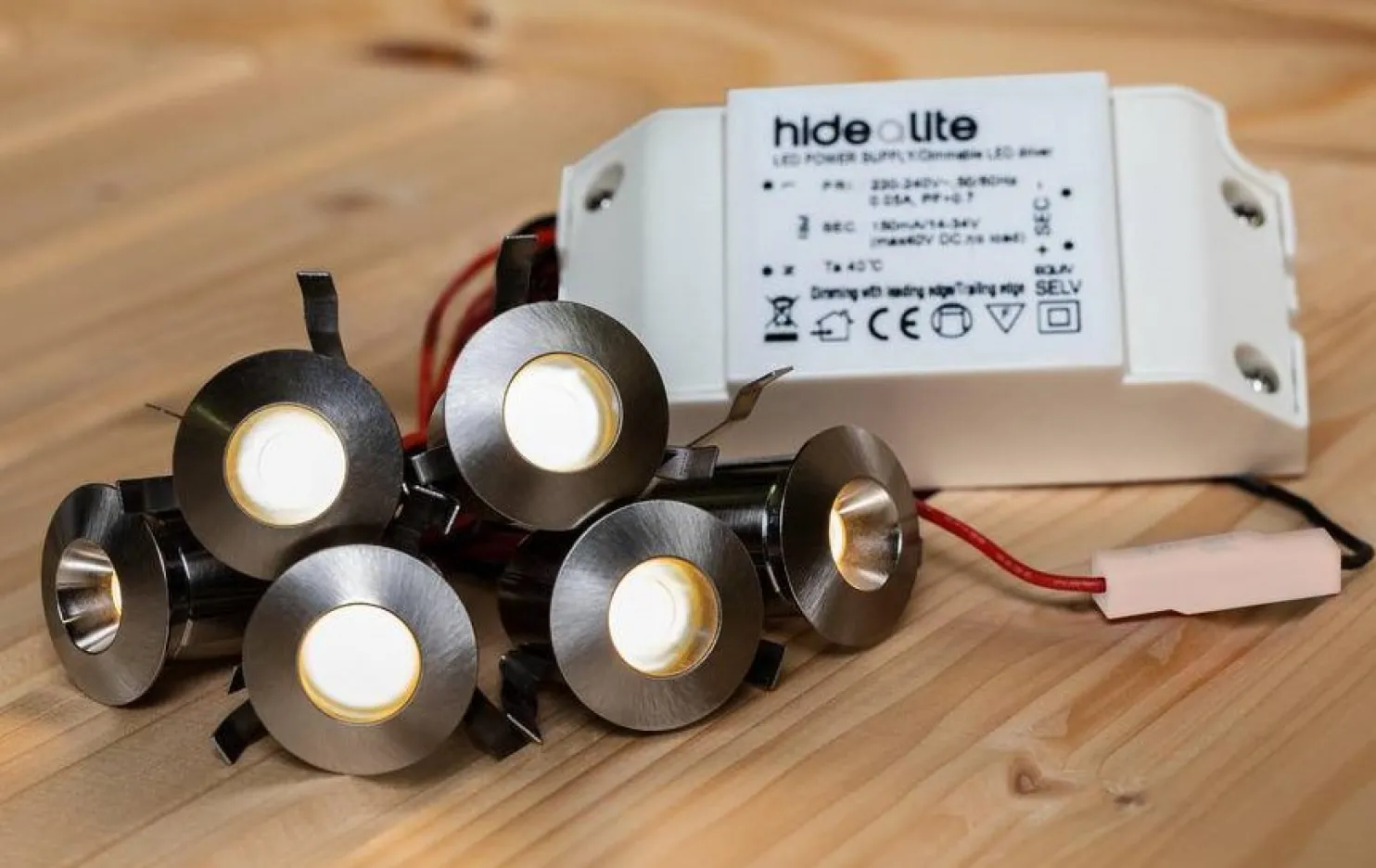 LED-saunavalaisinsetti Hide-a-lite Heatspot G2 2700K teräs