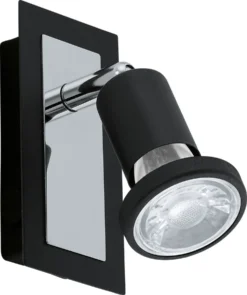 LED-seinäspotti Eglo Sarria 60x120mm musta kromi 94963
