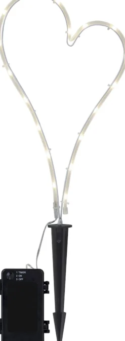 LED-sydänkoriste Star Trading Decorationheart 39 cm valkoinen