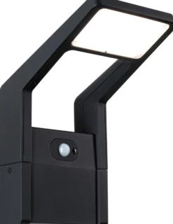 LED-ulkoseinävalaisin liiketunnistimella Paulmann Juntea, IP44, 3000K, antrasiitti