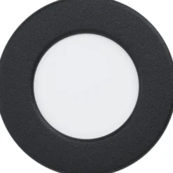 LED-Upotettava plafondi Eglo Fueva 5 Ø8,6cm 4000K musta pyöreä