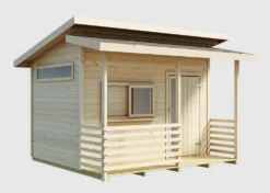 Leikkimökki parvella Luoman Lillevilla Peukaloinen 3,7 m²
